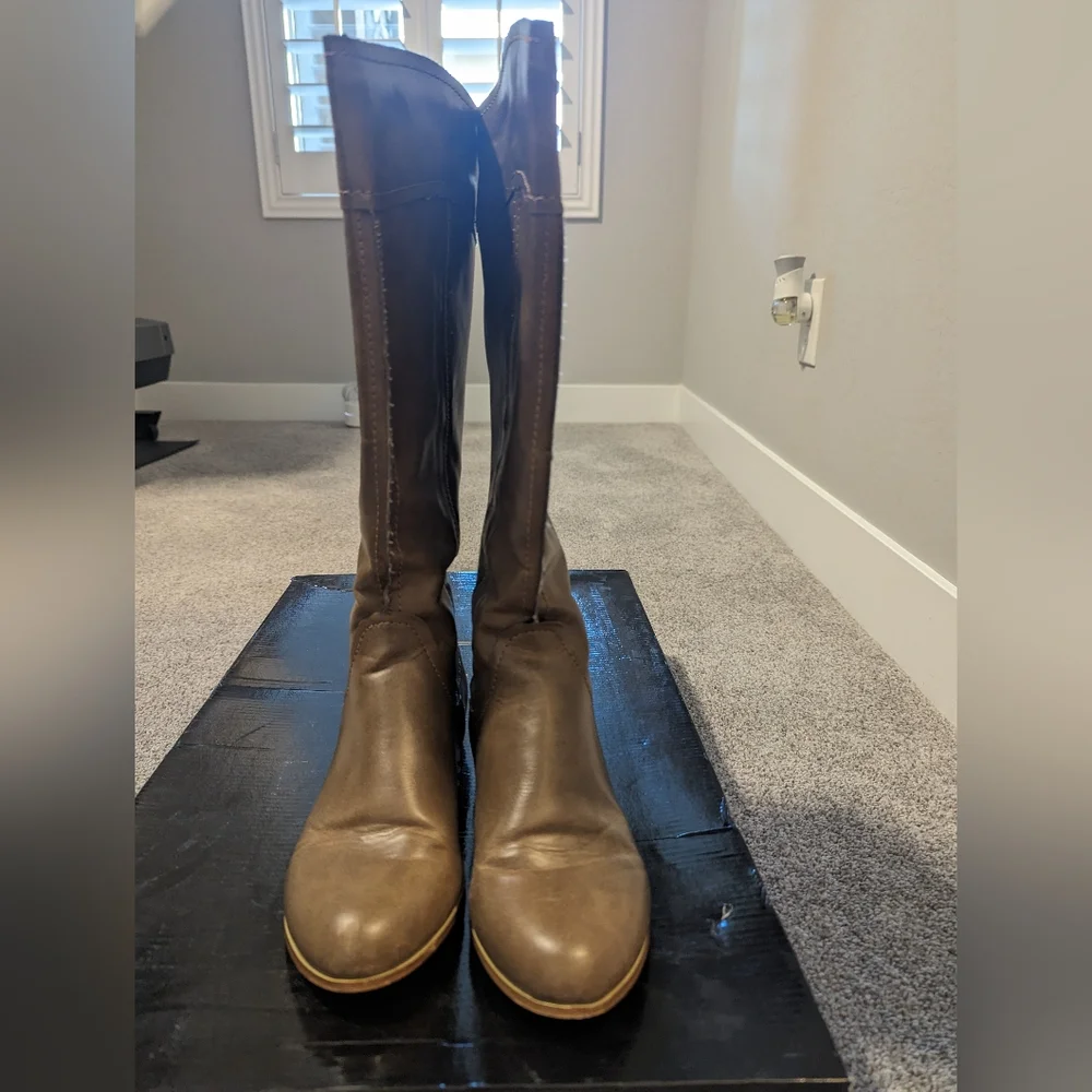 Greige Riding Boots - Picture 5 of 5